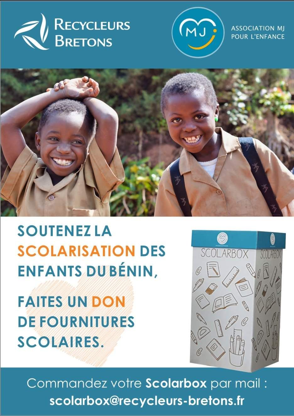 Avec l’opération Scolarbox, aidez les écoliers Béninois à apprendre dans de bonnes conditions !